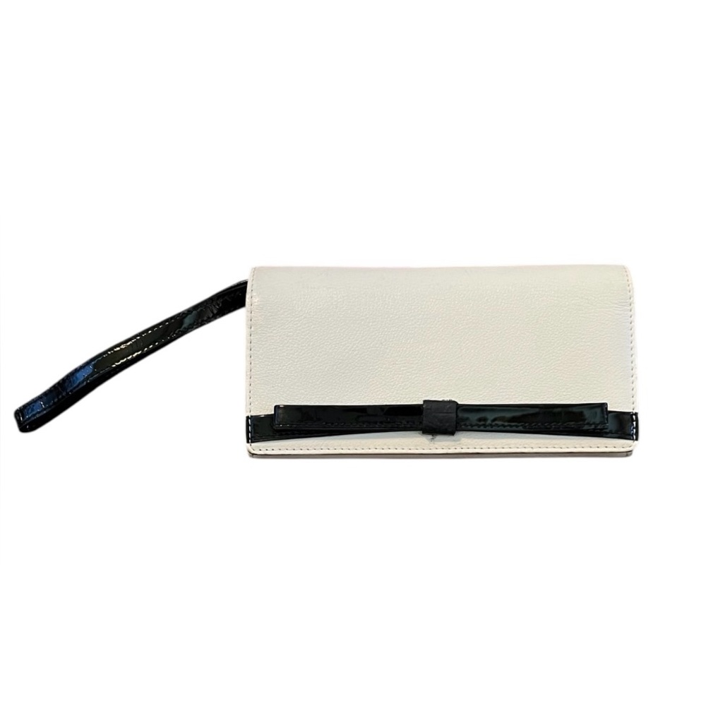 Kate Spade Cream and Black Clutch Wristlet Wallet GUC - Picture 2 of 11